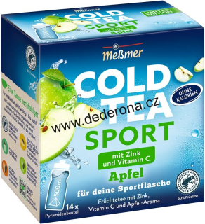 Messmer - LEDOVÝ ovocný čaj COLD TEA SPORT JABLKO/ZINEK/VITAMIN C - Německo!