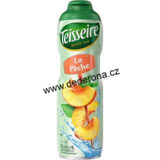 Teisseire - Sirup pro přípravu nápojů BROSKEV 600ml - Německo!