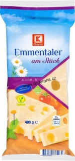 K-Classic - EMMENTALER sýr blok 45% 400g - Německo