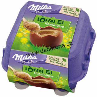 Milka Löffel-Ei - Plněná vajíčka 4ks OŘÍŠKOVÁ - Německo!
