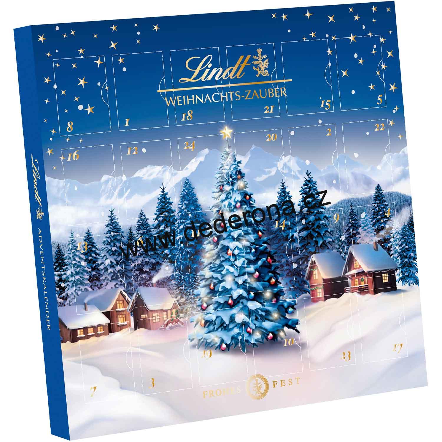 LINDT - MINI STOLNÍ ADVENTNÍ KALENDÁŘ 115g - Německo!