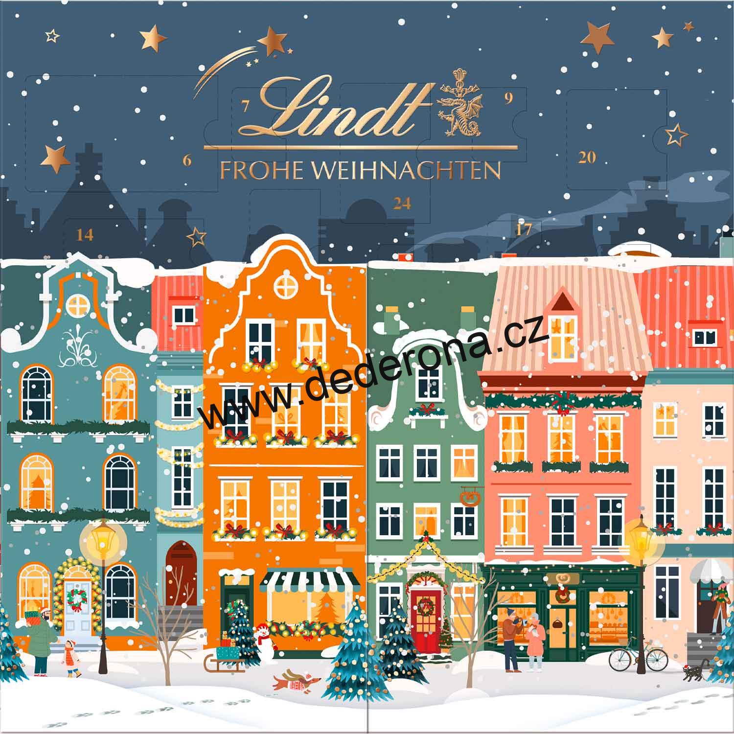 Lindt - ADVENTNÍ KALENDÁŘ ZIMNÍ DOMY 153g - Německo!