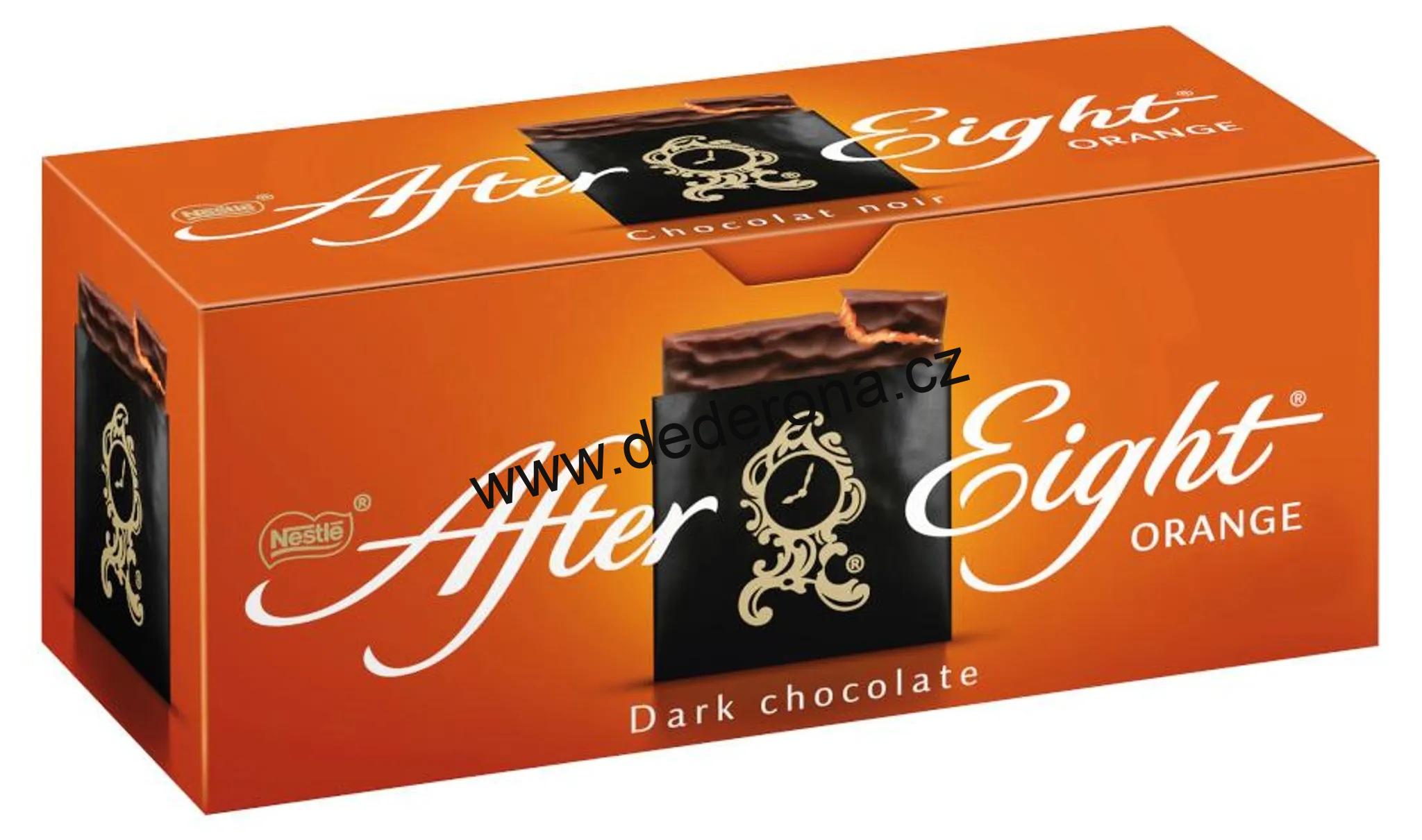 After Eight - Čokoládové plátky POMERANČ 200g - Německo!