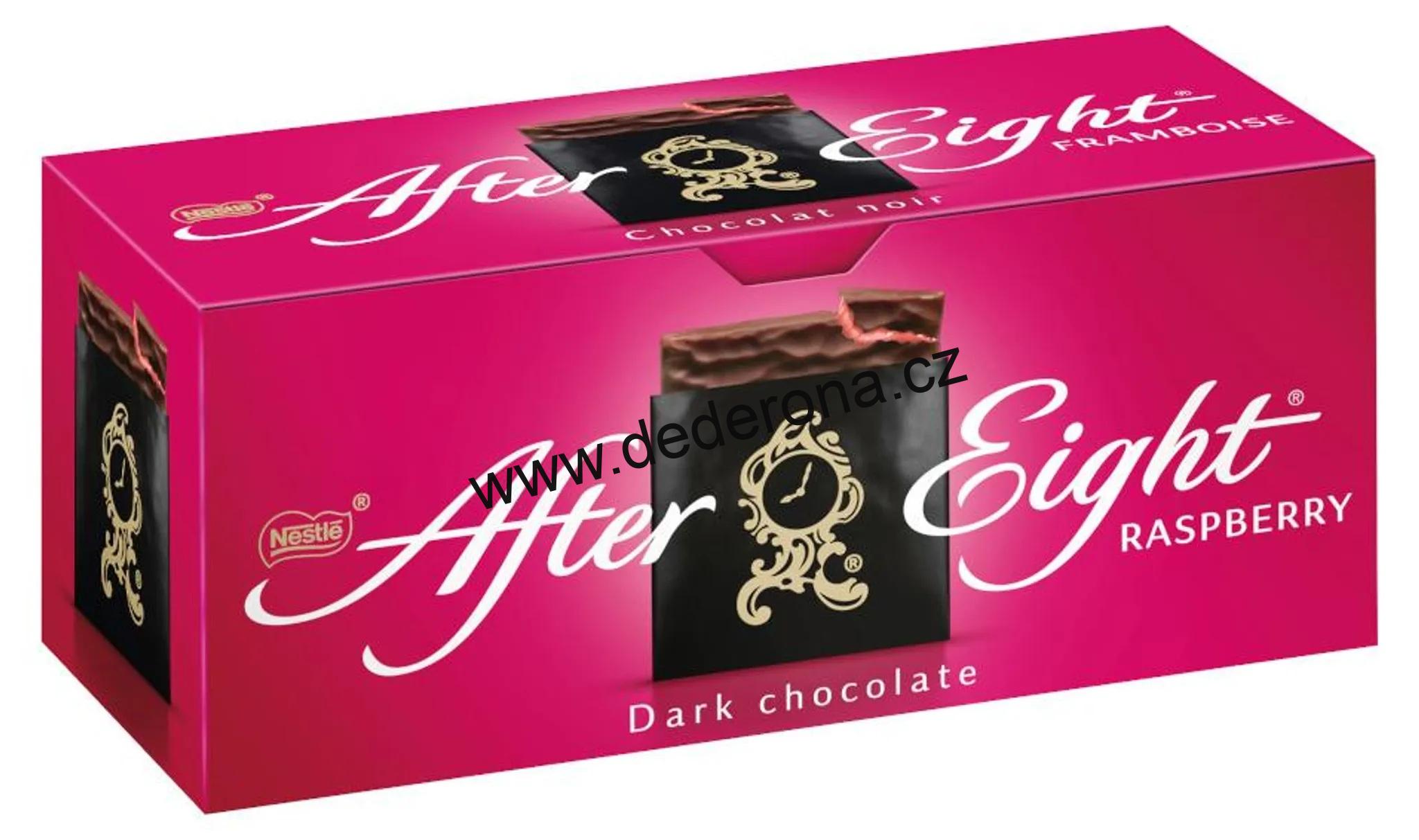 After Eight - Čokoládové plátky MALINA 200g - Německo!