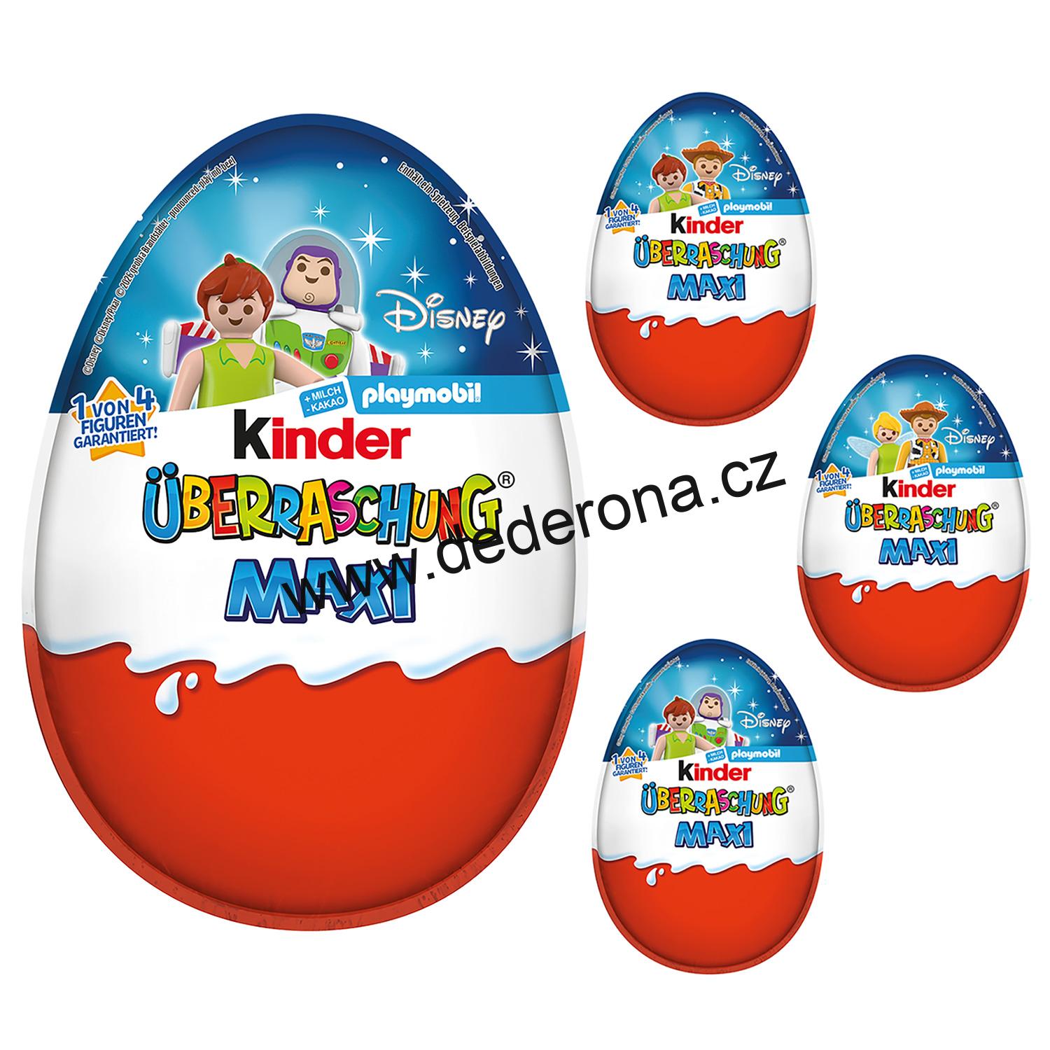 KINDER - MAXI vajíčko Disney PLAYMOBIL 100g - Německo!